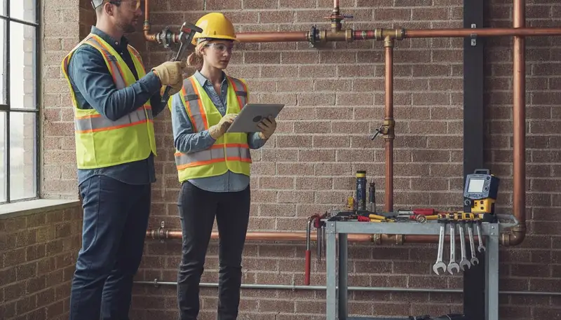 Plumber repairing a home pipe in Vancouver, WA for fast plumbing repair service
