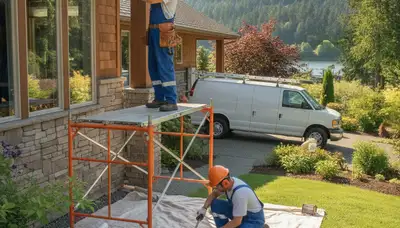 Plumber servicing a Vancouver, WA home for plumbing repair and leak detection