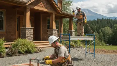 Plumber repairing a water leak in Vancouver, WA for plumbing repair service