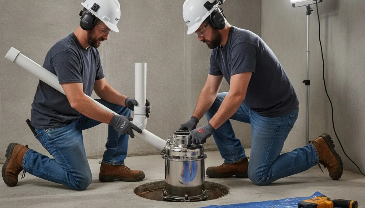 Sump pump installation for Vancouver, WA home basement flood protection by On Call Plumbers