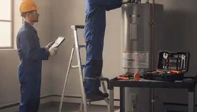 Vancouver, WA plumber repairing a water heater for reliable home service